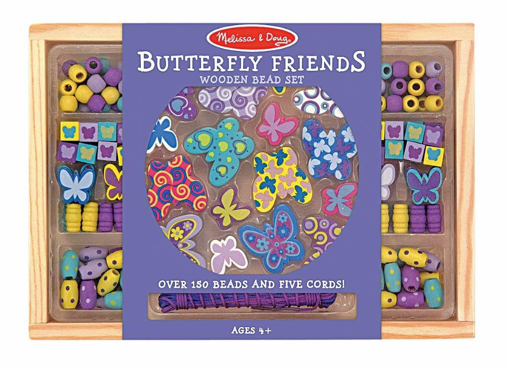 Melissa & Doug- Butterfly Friends Bead Set| Wooden Beads Craft Kit for ...