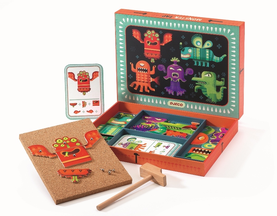 Djeco Kids Tap Tap Monsters Cork Board Building Set|Djeco Activity Kits ...