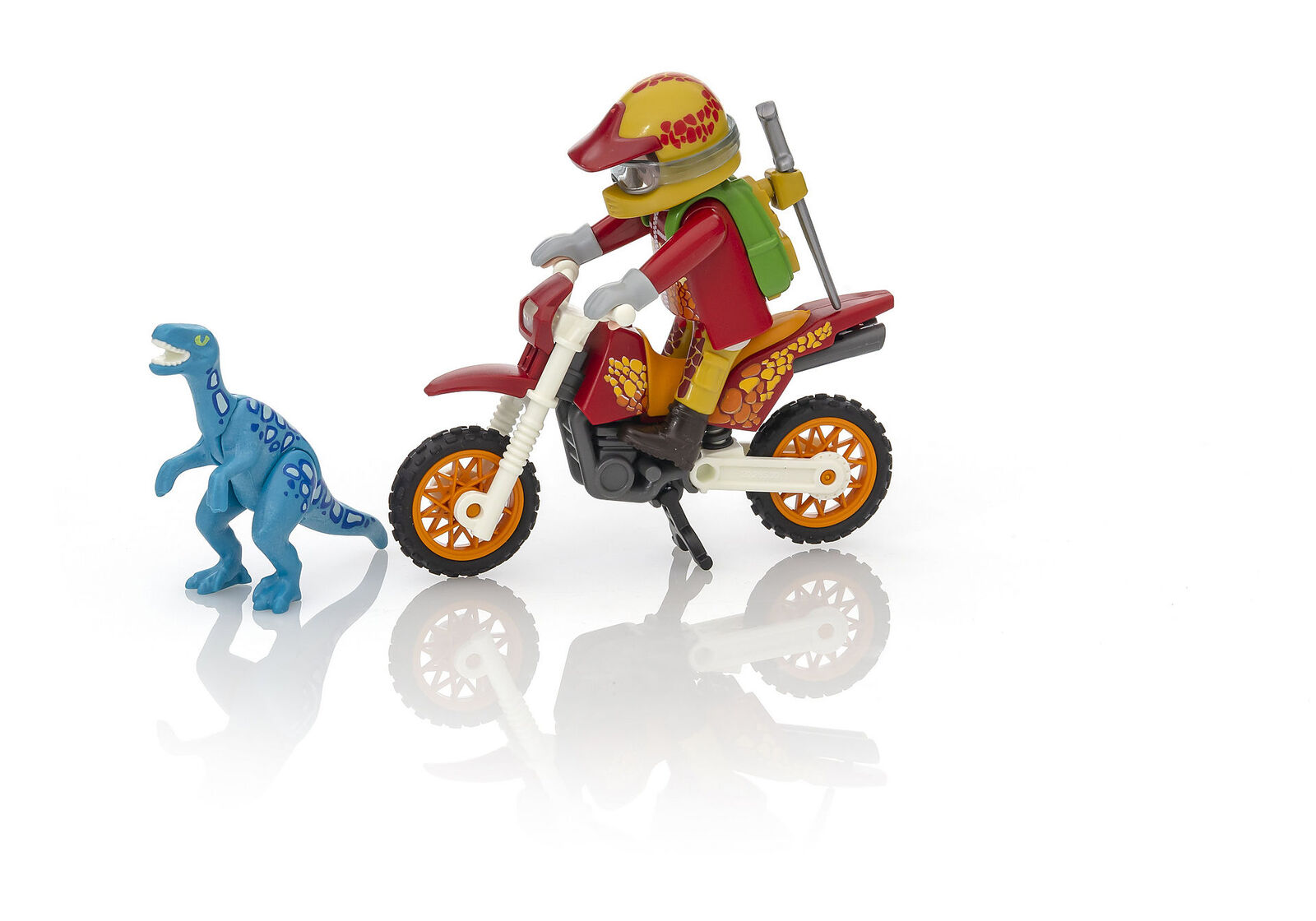 playmobil motocross bike with raptor