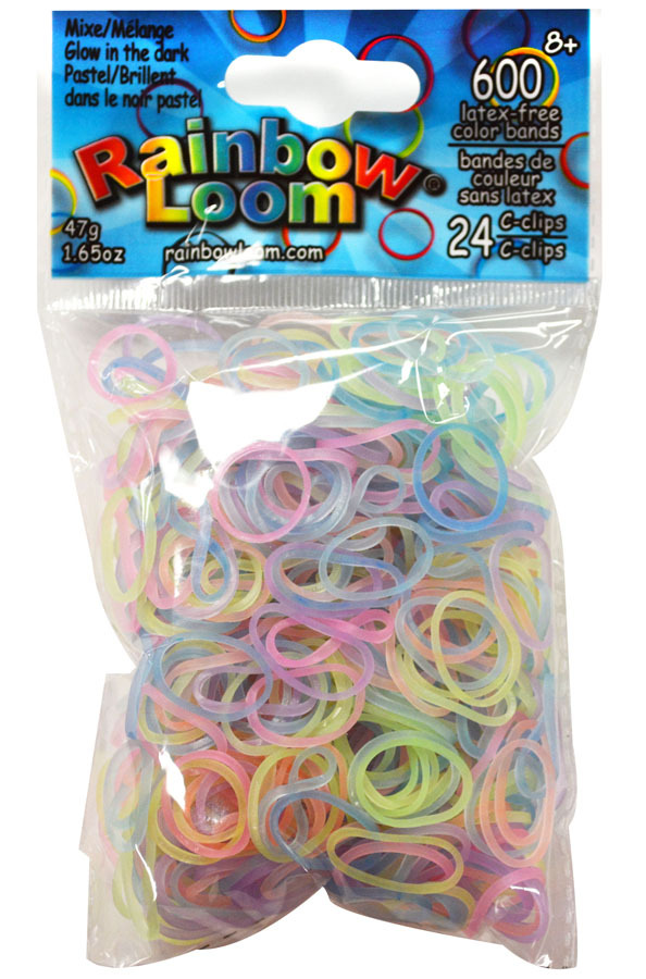 Buy Official Rainbow Loom Bands - Pastel Glow In The Dark Rubber Bands