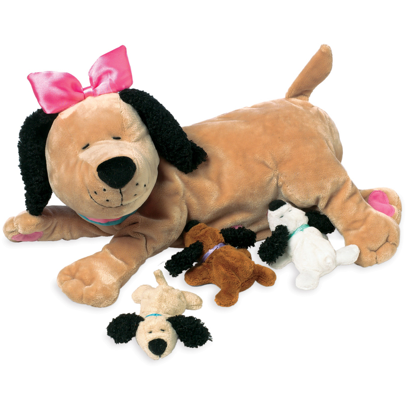 dog with puppies toy