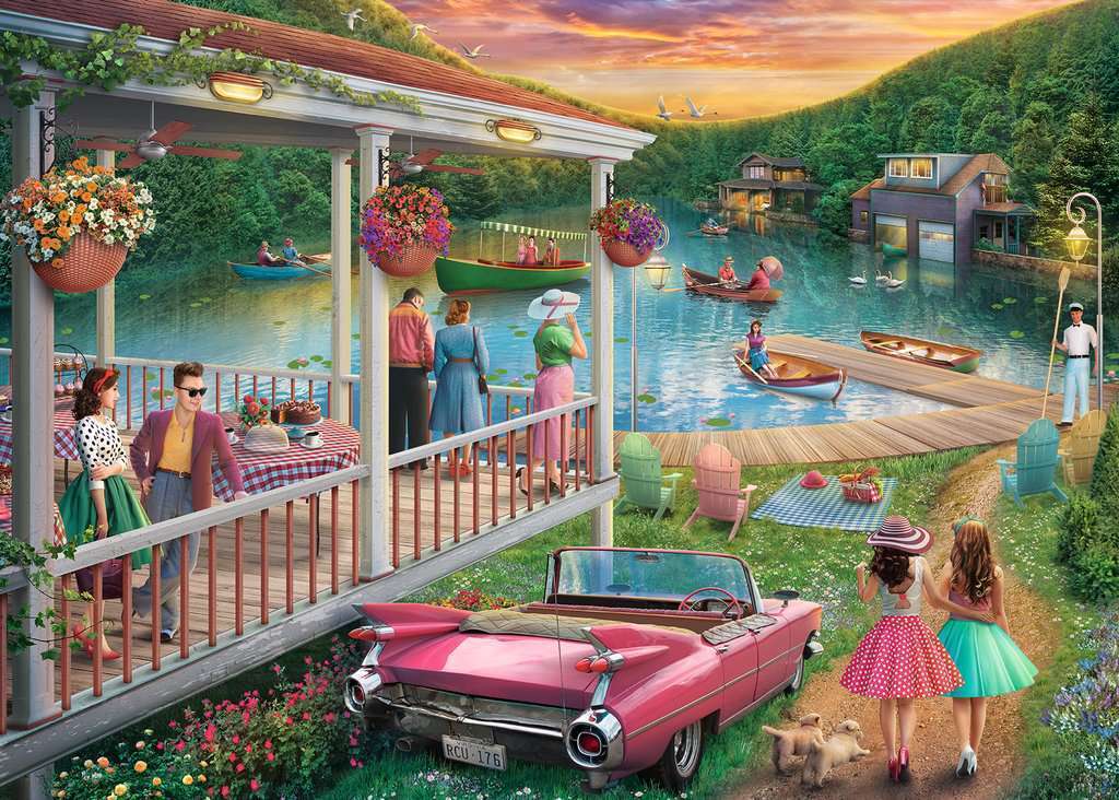 Ravensburger Summer At The Lake Large Format Jigsaw Puzzle 300pc Puzzles For Adults Teens Noosa