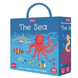 Sassi 3D Puzzle And Book Set - The Sea, 40 pcs