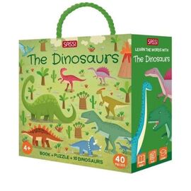 Sassi 3D Puzzle And Book Set - The Dinosaur Words, 40pcs