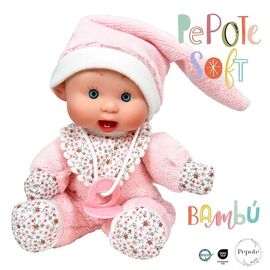 Baby Doll Pepote Soft with Dummy ( Pink )