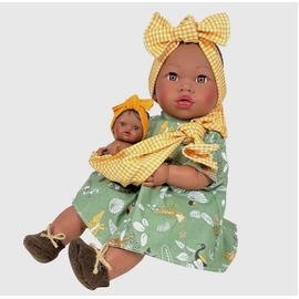 Handcrafted Alika Doll With Baby By Nines D'Onil