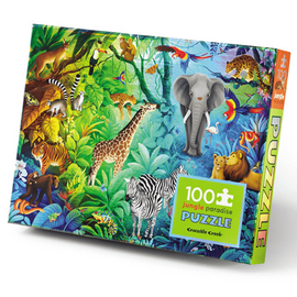 Crocodile Creek - Holographic Puzzle 100pc - Jungle Paradise