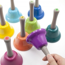 Rainbow Musical Hand Bells - 8 piece Set