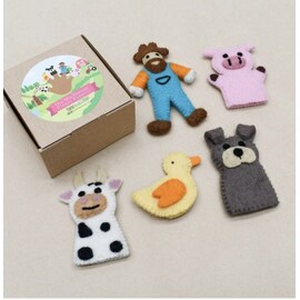 Old MacDonald Farm Animals A - Finger Puppet Set 5