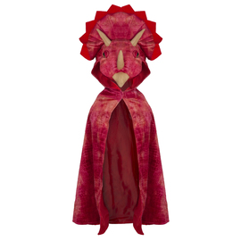 Red Triceratops Hooded Cape size 4-5