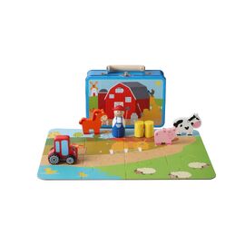 Farm Playset Puzzle With Tin