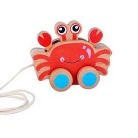 Wooden Pullalong Crab