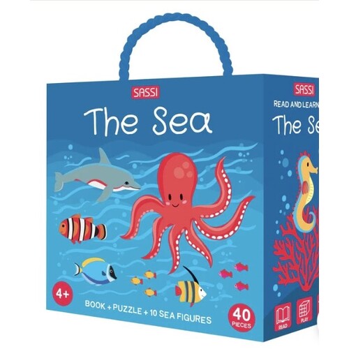 Sassi 3D Puzzle And Book Set - The Sea, 40 pcs