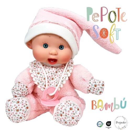 Baby Doll Pepote Soft with Dummy ( Pink )