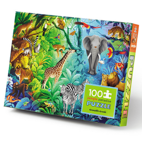 Crocodile Creek - Holographic Puzzle 100pc - Jungle Paradise