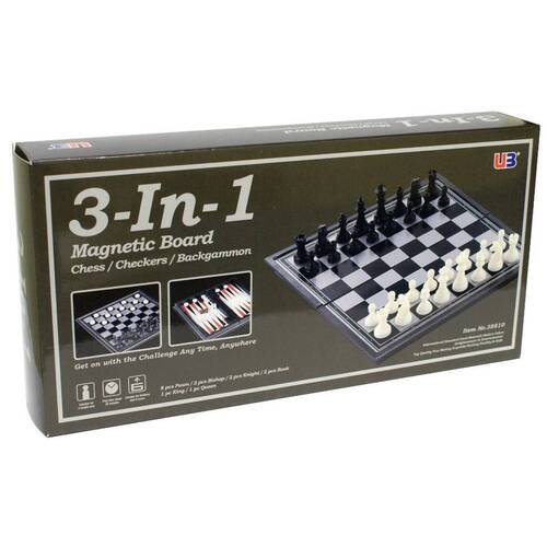 COMBO,Chess 3-in-1 Magnet.10"