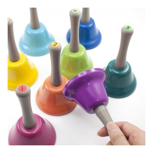 Rainbow Musical Hand Bells - 8 piece Set