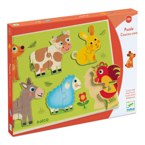 Djeco - Wooden Farm Animal Puzzle