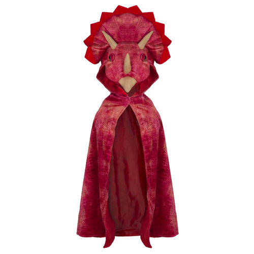 Red Triceratops Hooded Cape size 4-5