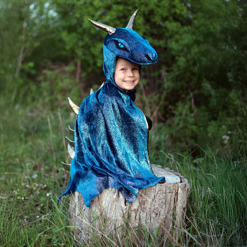 Teal & Gold Starry Night Dragon Size 5-6