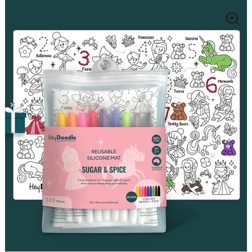 Hey Doodle - Sugar & Spice Silicone Colouring Mat