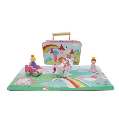 Unicorn Playset with Puzzle in Tin