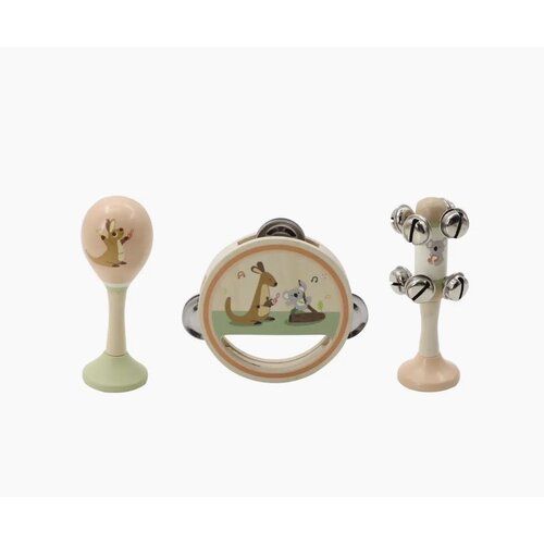 Wooden Kangaroo & Koala Musical Set