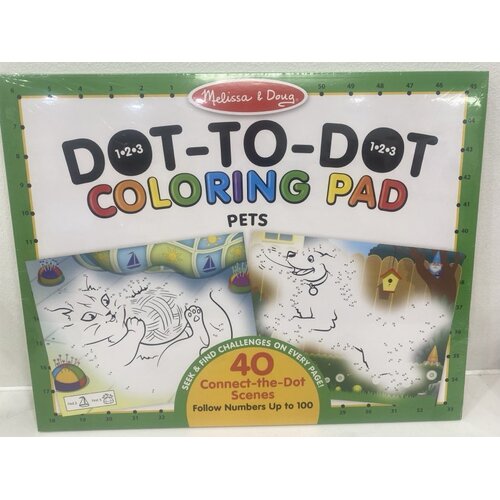 123 Dot to Dot Colouring Pad - Pets