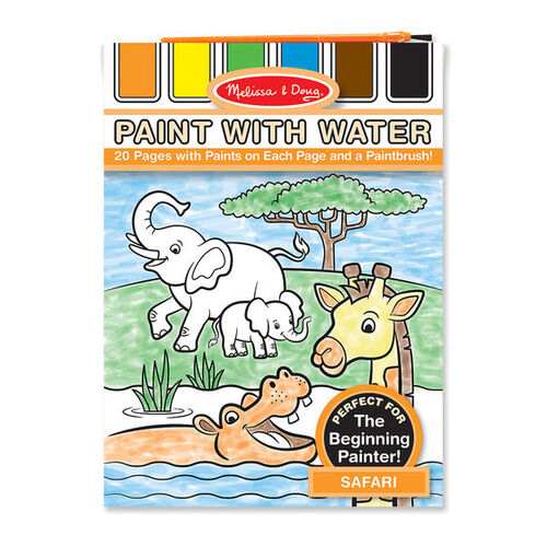 Melissa And Doug Paint with Water Book Safari Animals Kids Travel