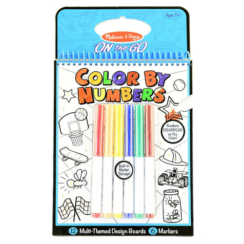 Melissa & Doug - On The Go Color by Numbers Book - Blue