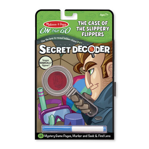 Melissa & Doug - On The Go Secret Decoder Case of The Slippery Flippers Book