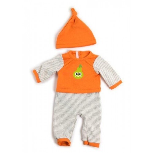 Miniland Doll Clothes - Orange Striped PJ's Set | 38-42cm Doll