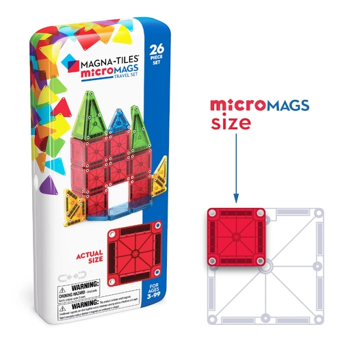 Magna Tiles - Micro Mags Travel Set - 26 pc Set