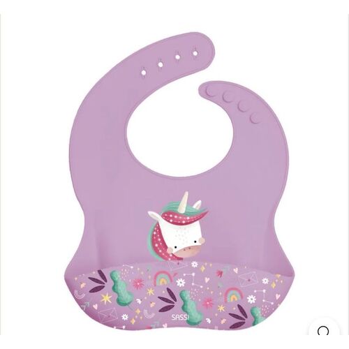 Sassi Silicone Bib - Sparkly The Unicorn