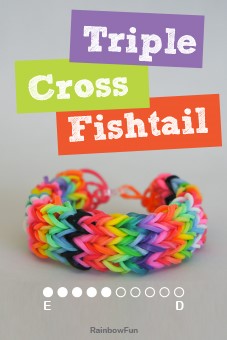 Inverted Fishtail Rainbow Loom Bracelet