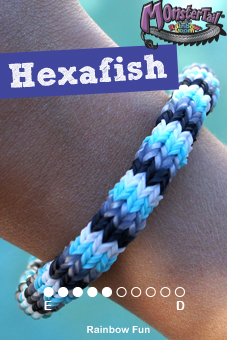 Easy Hexafish Rainbow Loom Bracelet How to 6 pin fishtail  YouTube